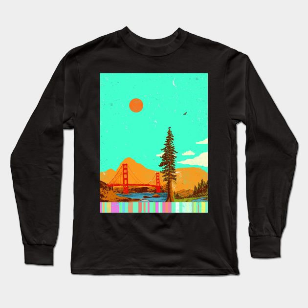 GOLDEN GATE Long Sleeve T-Shirt by Showdeer